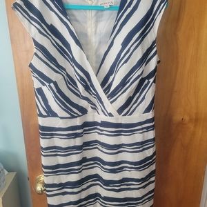 Merona size 14 blue and white dress